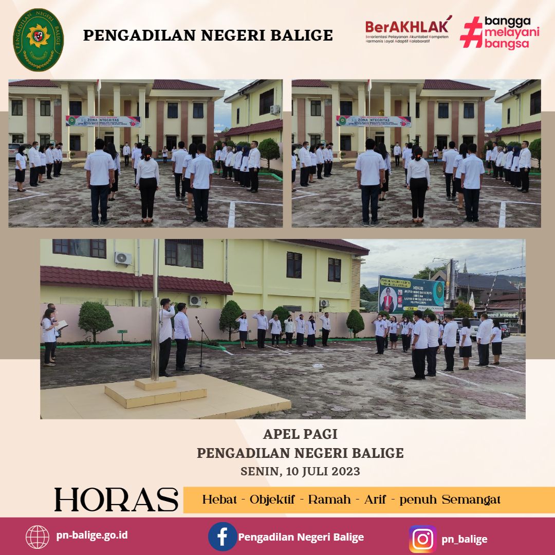 APEL PAGI PN BALIGE PADA HARI SENIN 10 JULI 2023 APEL PAGI PN BALIGE PADA HARI SENIN 10 JULI 2023